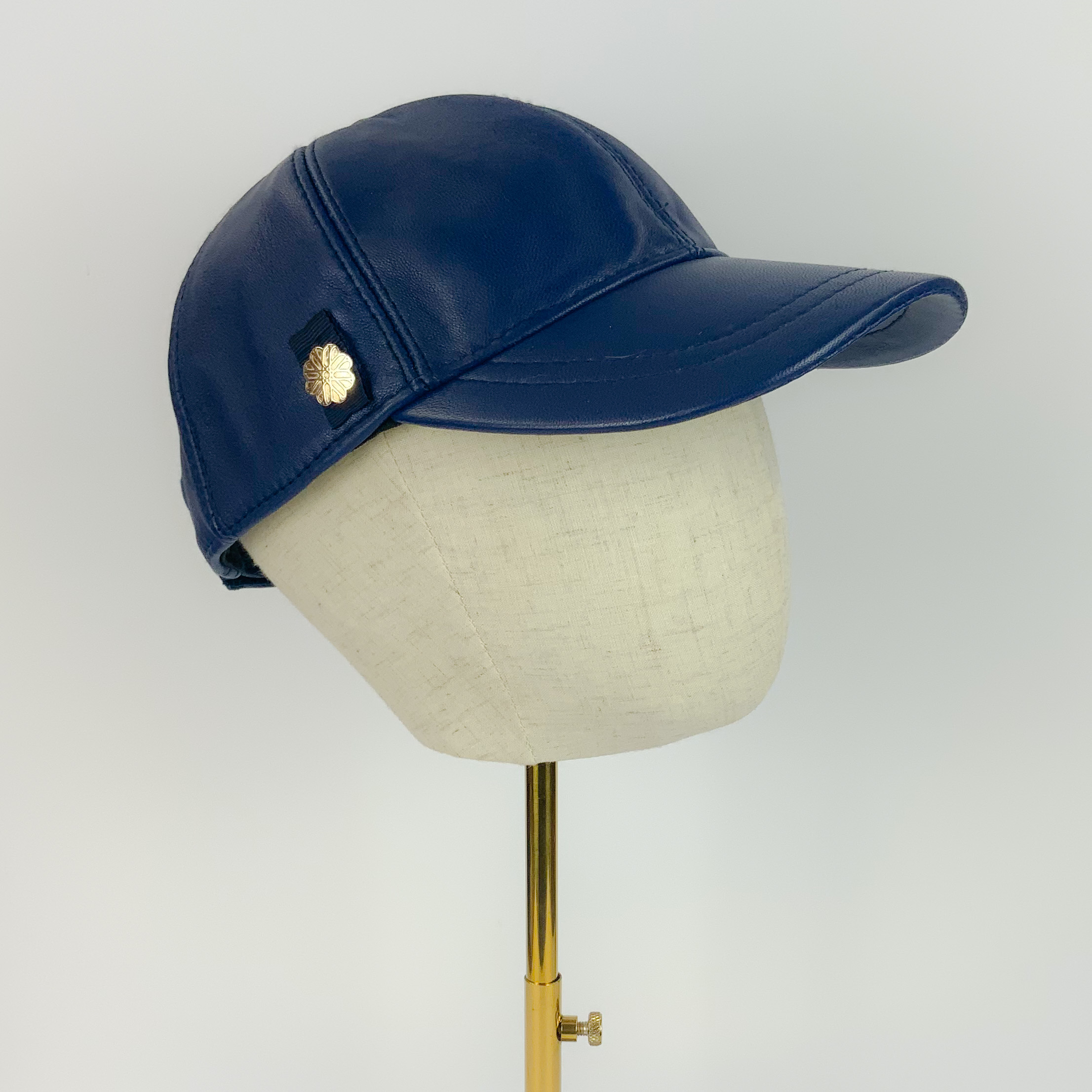 Baseball fitted cap leather Fitted Leather